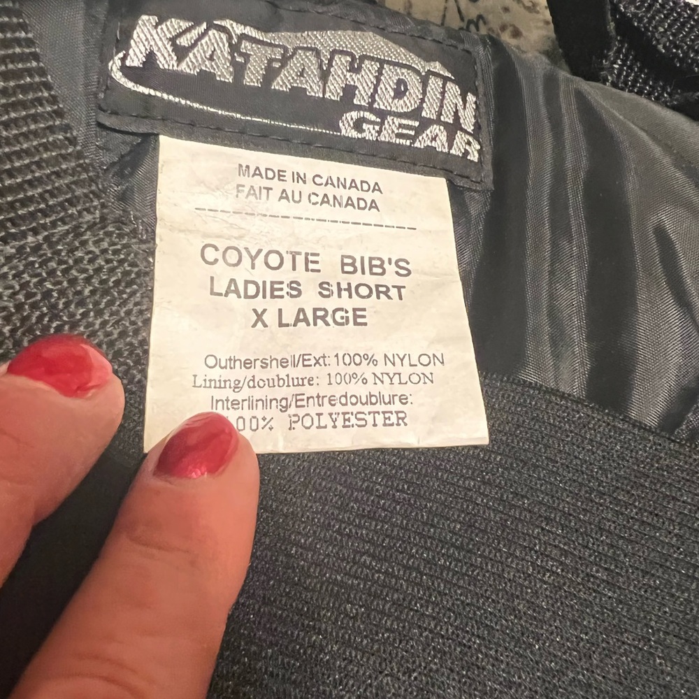 Womens Katahdin Gear XL Short snowmobile bibs